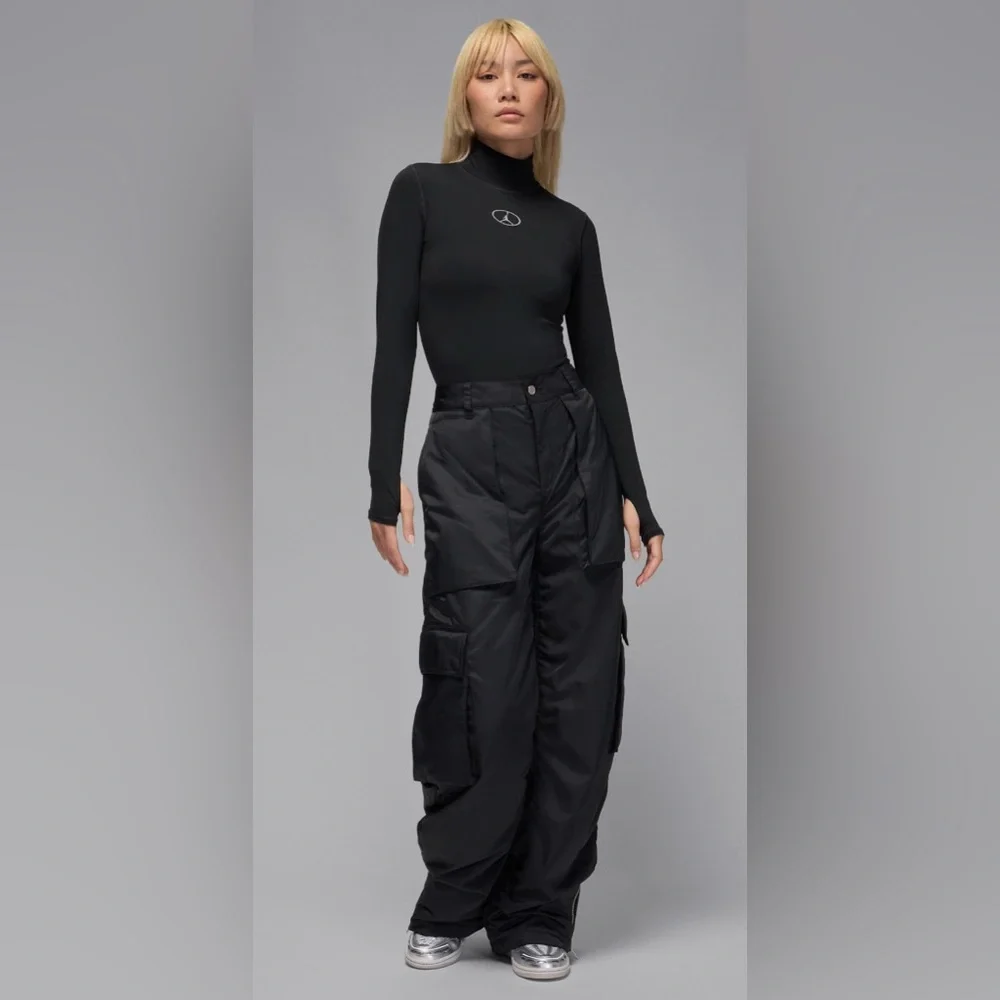 NWT [Jordan] Flight Mountainside Long-Sleeve High-Neck Bodysuit Black Womens S M - Picture 2 of 16